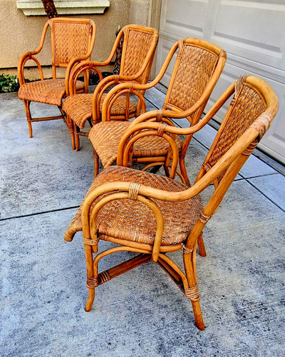 Bamboo rattan cane dining - bamboo,