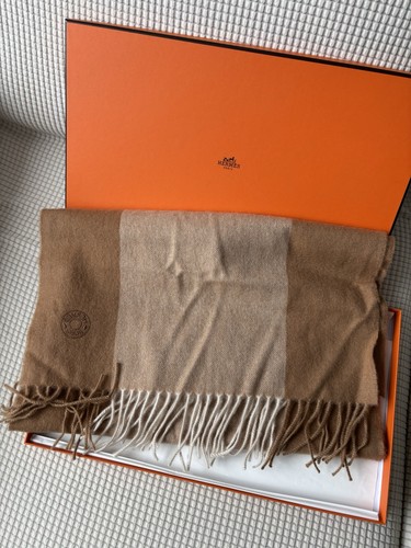 Hermes orange brown cashmere - hermes,