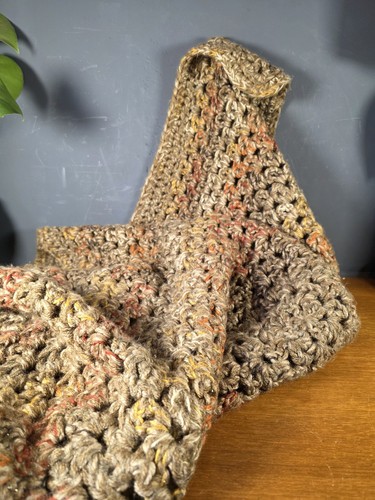 Hand knit crochet blanket - hand,