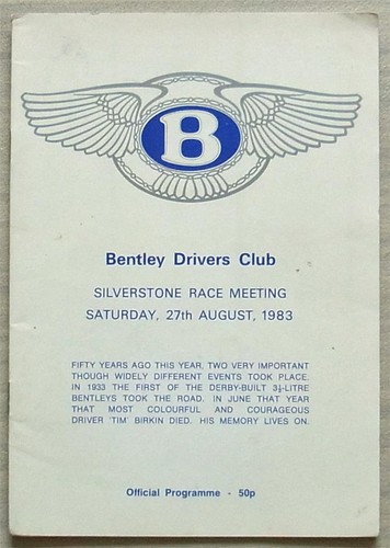 Silverstone aug 1983 - aug,