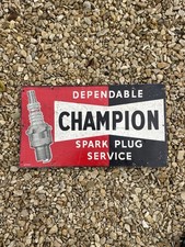Vintage Champion Tin Sign Not