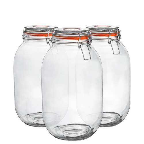 Glass jars with airtight - glass,