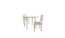 Kendal Solid Wood Extending Table & 2 Chairs (Square)