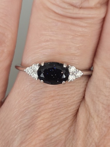 S925 sterling silver oval blue - sterling,