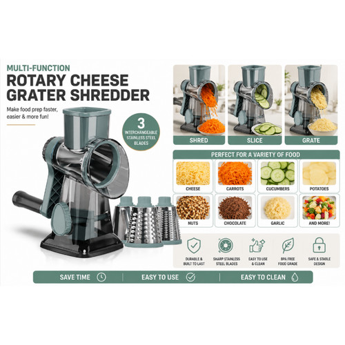 Rotary cheese grater - 3, 1