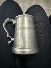 Old Style Pewter Tankard with