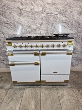 RANGEMASTER ELISE RANGE COOKER 110 CM DUAL FUEL IN WHITE AND GOLD
