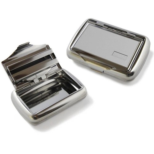 Stainless steel tobacco tin - steel,
