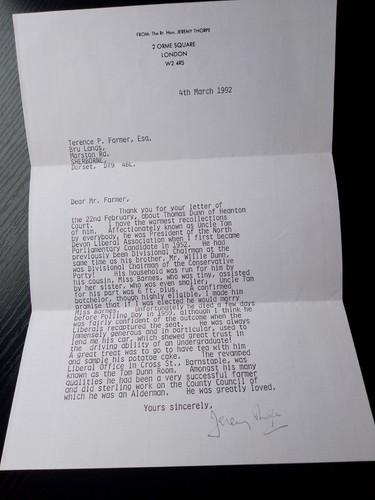 Jeremy thorpe 1992 signed - thorpe,
