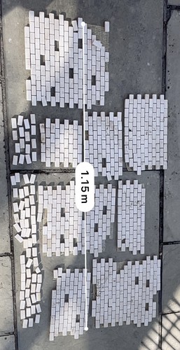 Mosaic wall tile sheets - sheets, cream