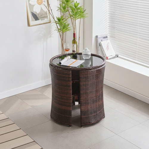 Rattan courtyard dining - pe,