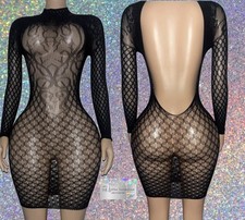 EXOTIC DANCER: BLACK BACKLESS