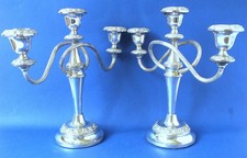 PAIR OF IAN HEATH IANTHE SILVER PLATED CANDELARBRA.