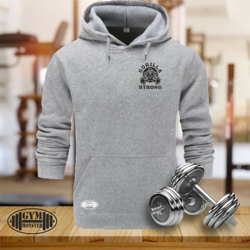 Gorilla strong hoodie pocket - gorilla,