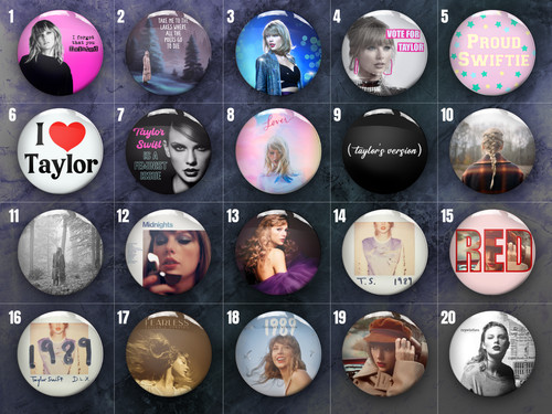 Taylor swift pin badges - taylor, 32mm