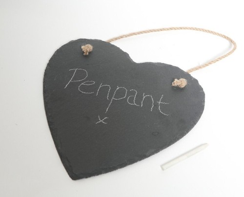 Slate heart shaped notice - heart,