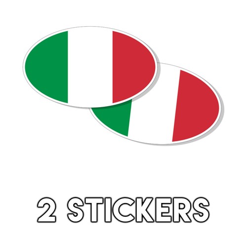 Italian flag oval sticker - italian,