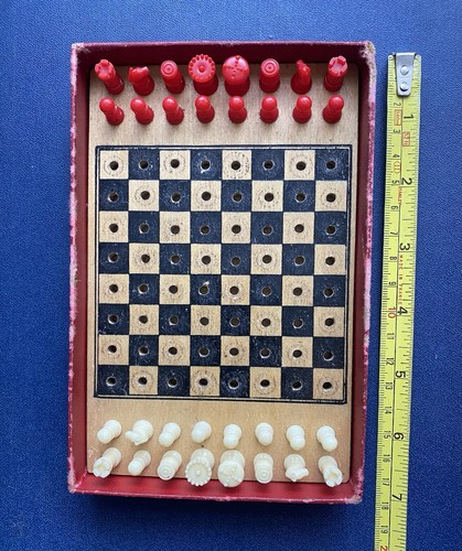 Vintage tsl pocket chess set - pocket,