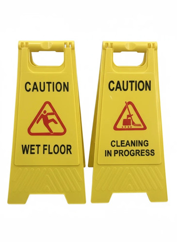 Wet floor sign - floor, hazard
