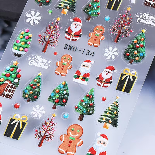 Embossed christmas red - 3d,