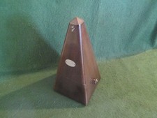 Vintage Wooden Wood Cased Wind Up Maelzel Paquet Metronome - Made in France