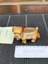 Pin Cushion Antique German Dog Porcelain Piece 1900s Curios Item Kitsch 11