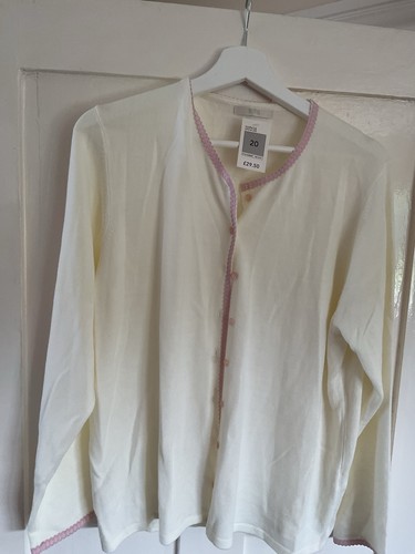 New cardigan cream with - m&s,