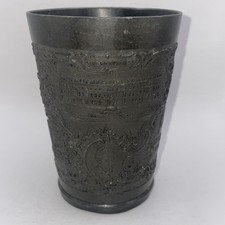 Vintage german pewter beaker - german,