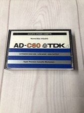 TDK AD-C60 VINTAGE USED CASSETTE TAPE MADE IN JAPAN 1979
