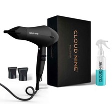 CLOUD NINE The Airshot Black Hair Dryer with 200ml Magical Potion Spray Bottle