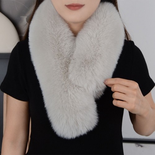 Multicolor fur shawl collar - multicolor,