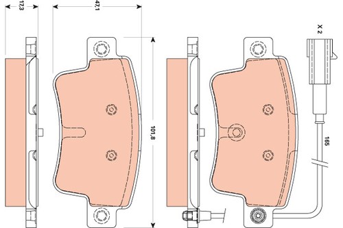 New brake pad set - brake,