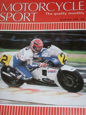 Motorcycle Sport 11/85 Yamaha FZ750 Test, BMW K75, Morini 350, Vespa, Grand Prix