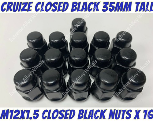 Black alloy wheel nuts 16 - wheel,