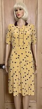 VTG  1940s yellow print
