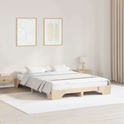 Bed frame solid pine - bed,