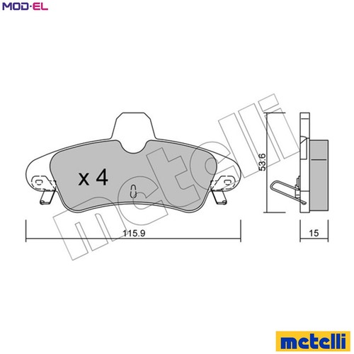 Brake pad set disc - pad,