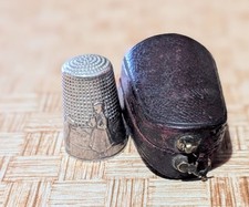 Antique Thimble Case & French