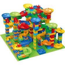 84-504PCS Marble Race Run Blocks Maze Ball Track Toy Compatible City Building