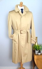 AQUASCUTUM Honey Belted Gabardine Trench Coat Size 40R/42R Large Mac 50R/52R