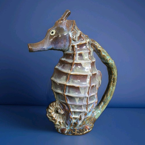 Studio art pottery - pottery, seahorse