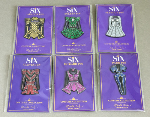 Six musical costume pins - musical,