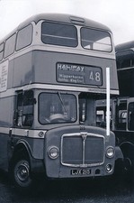 117g  6x4" Bus Photo -  Halifax Corporation.  Fleet no.215,  reg. no. LJX215.