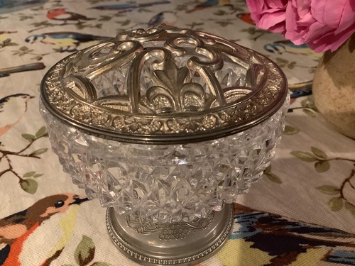 Vintage crystal cut glass - , bowl