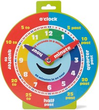Learn To Tell The Time Clock For Child Kids Teaching Educational Boys Girls Toy