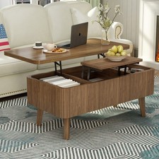 Lift Top Coffee Table Fluted