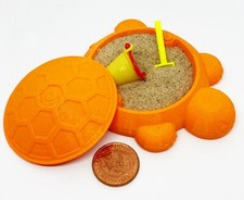 Dolls House Orange Turtle Sand Pit With A Plastic Bucket And Spade OR tumdee