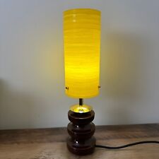 Vintage Retro Spun Fibreglass Lamp Shade British Made By Royale 9" x 4" Yellow