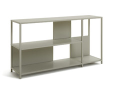 Habitat Deon Short Metal Bookcase - Light Grey | Compact Shelf Office Storage