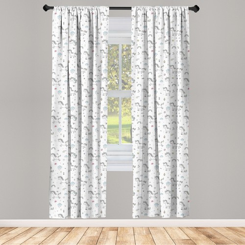 Unicorn curtains panel set - curtains,